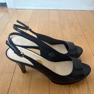 Nine West Classic Black Slingback Heels, size 8